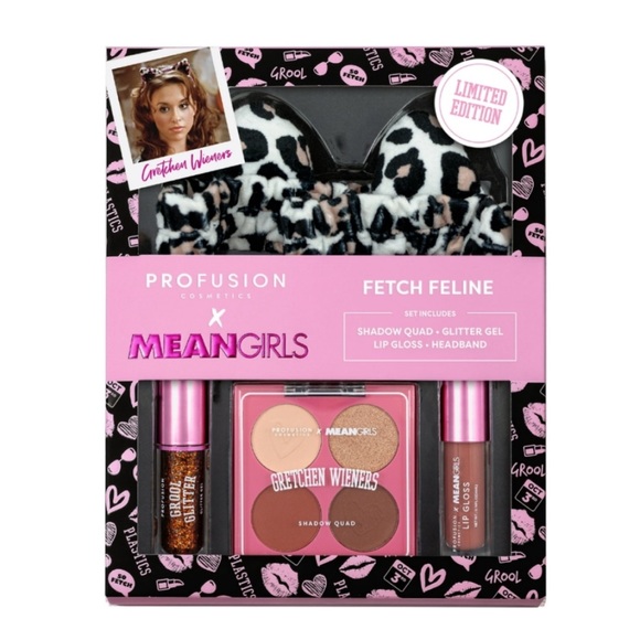 Mean Girls "Pur-fetch Cat" 4PC Set, Mean Girls Gretchen Wieners Make Up Set - Picture 3 of 11